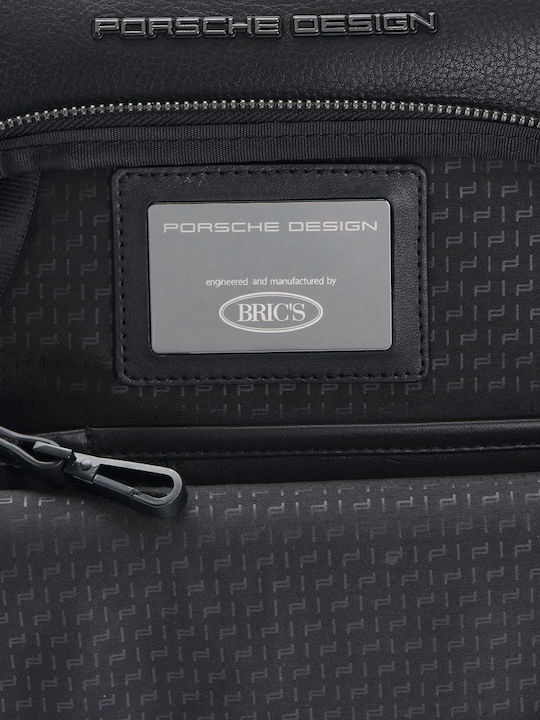 Porsche Leder Herrentasche Schulter / Crossbody Schwarz