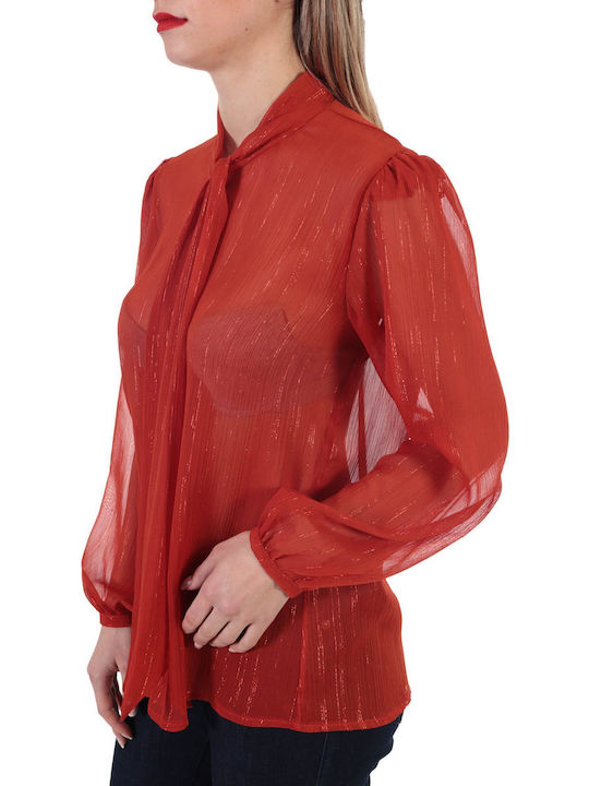 Women's Long Sleeve Shirt Orange