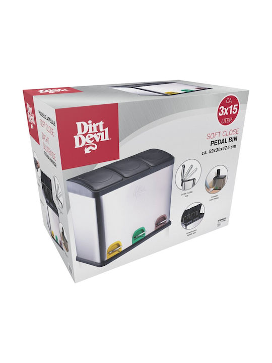 Dirt Devil Dirt Devil Mülleimer Aus Inox Mit Pedal Graue 45lt
