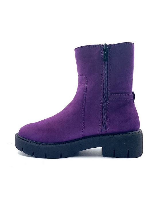 Tamaris Comfort Cizme de gleznă pentru femei Purple