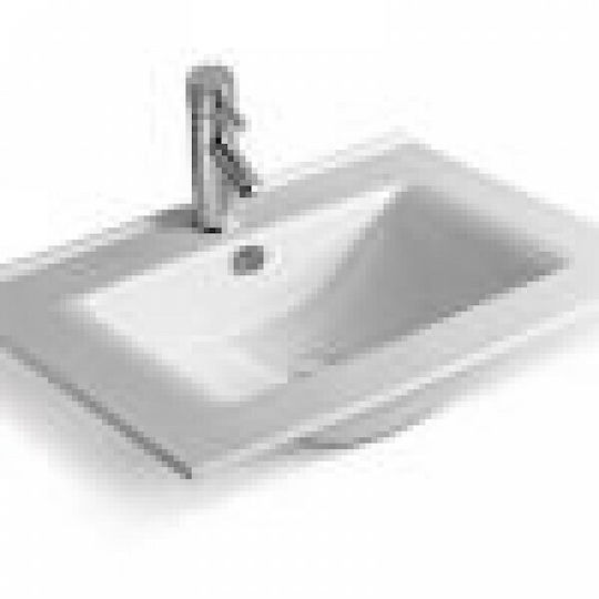 Drop Magnolia S 60 Blat cu Lavoar & Oglindă L60xW45xH50cm Nuci