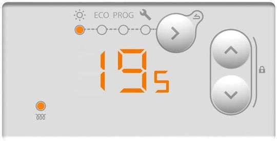 Thermor Evidence 3 Θερμοπομπός Τοίχου 2000W με Ηλεκτρονικό Θερμοστάτη και WiFi Λευκός