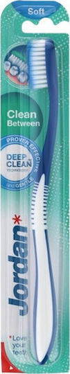 Jordan Clean Between Soft Manual Toothbrush Soft Blue
