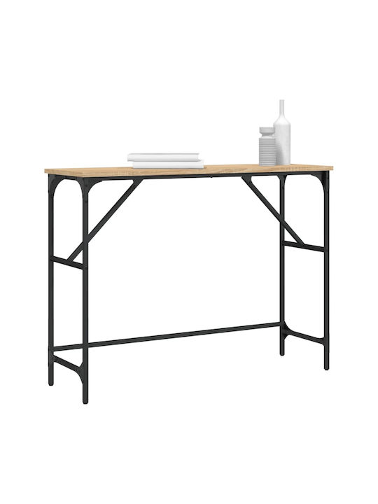 Console Table Wood & Metal Sonoma Δρυς L100xW32xH75cm