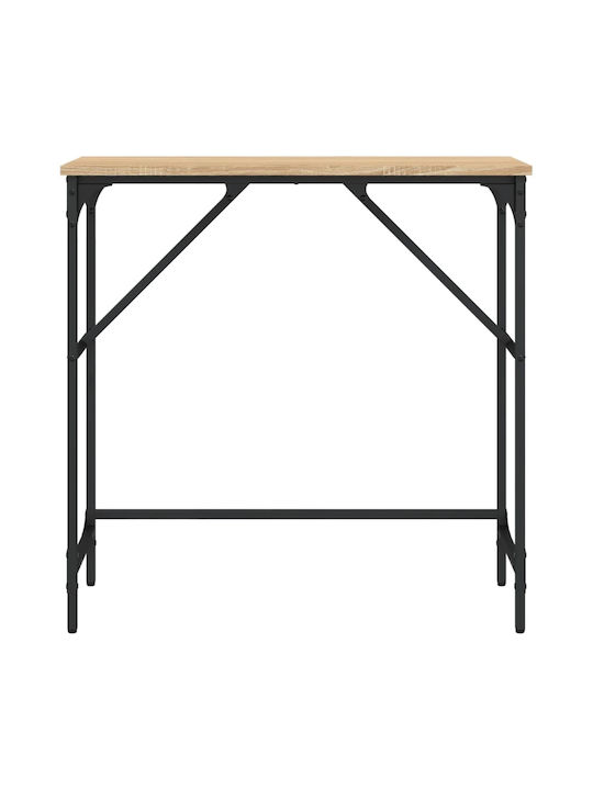 Console Table Wood & Metal Sonoma Δρυς L75xW32xH75cm