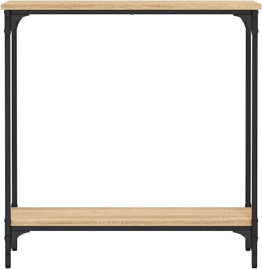 Console Table Wood & Metal Sonoma Δρυς L75xW22.5xH75cm