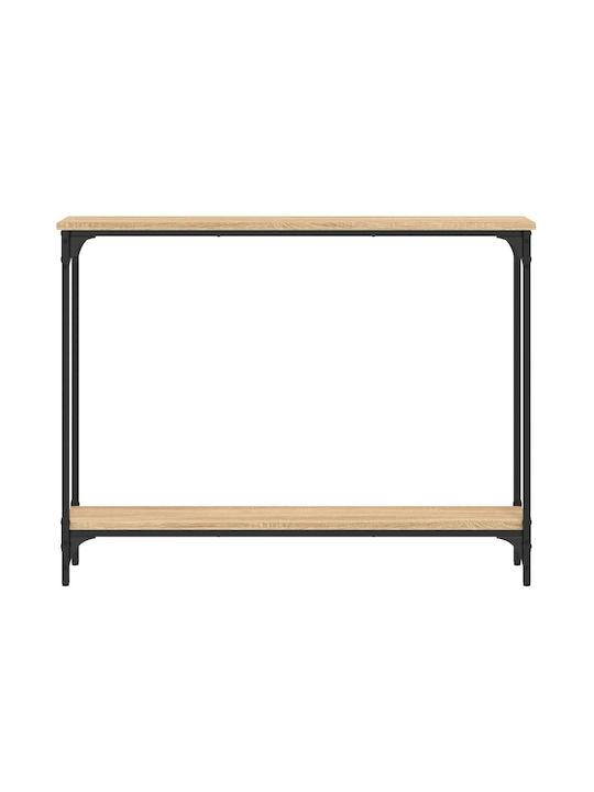 Console Table Wood & Metal Sonoma Δρυς L100xW22.5xH75cm