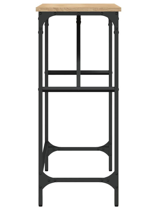 Console Table Wood & Metal Sonoma Δρυς L100xW32xH75cm