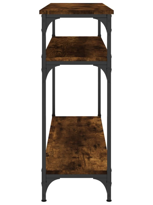 Console Table Wood & Metal Smoky Oak L100xW29xH75cm