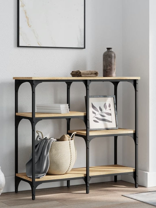 Console Table Wood & Metal Sonoma Oak L80xW29xH75cm