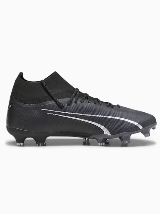 Puma Ultra Pro FG/AG Χαμηλά Ποδοσφαιρικά Παπούτσια με Τάπες Μαύρα