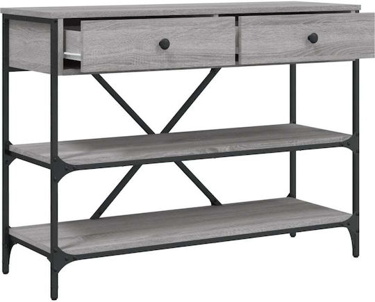 Console Table Wood & Metal Γκρι Sonoma L100xW34.5xH75cm