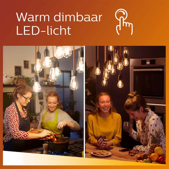 Philips Bec LED 2.5W 97mm pentru Soclu E14 Alb cald 340lm