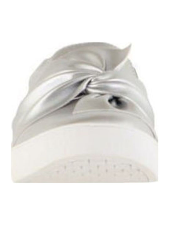 Kids Leather Ballerinas Silver