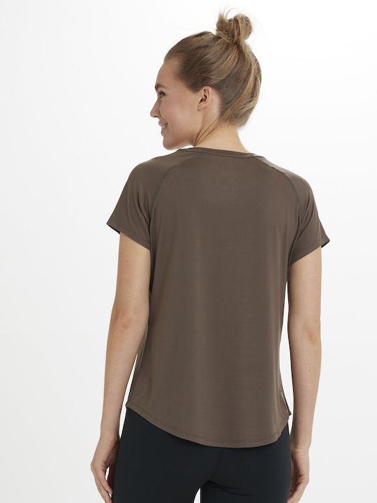 Γυναικείο Αθλητικό T-shirt Λαδί