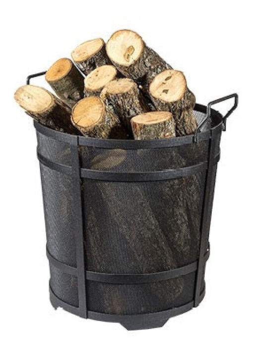 Viometal Μεταλλικό Καλάθι Αποθήκευσης Ξύλων 53x38x49cm Χάλκινο