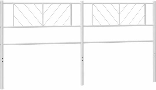 vidaXL Metallic White Bed Headboard 198x90cm