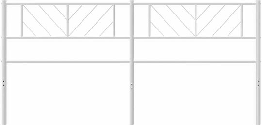 vidaXL Metallic White Bed Headboard 198x90cm