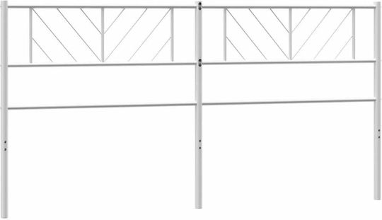 vidaXL Metallic White Bed Headboard 198x90cm