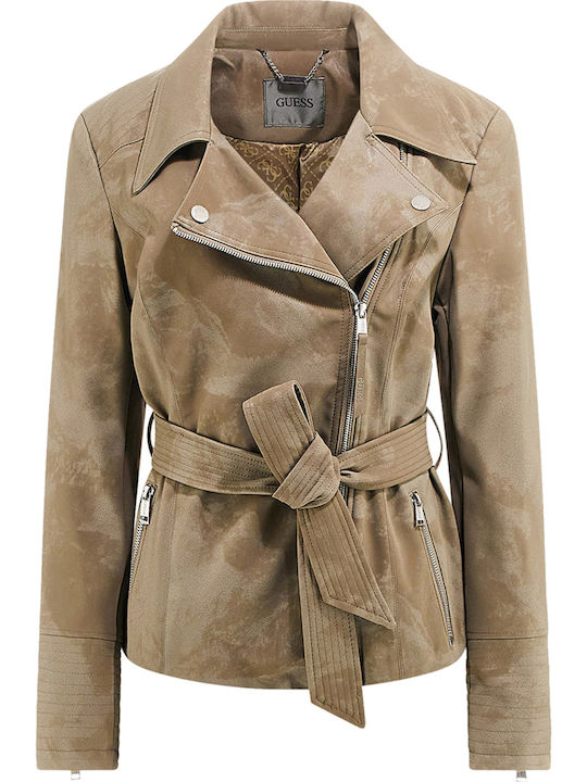 NEW AGNES Γυναικείο Biker Jacket Πολύχρωμο (F83X/DESERT GREEN MULTI)