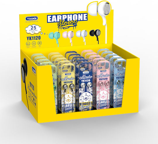 Yookie 20641 În ureche Handsfree cu Mufă 3.5mm White