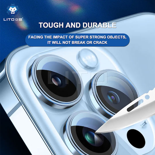 Lito S+ Camera Protection Tempered Glass Blue for the iPhone 15 / 15 Plus