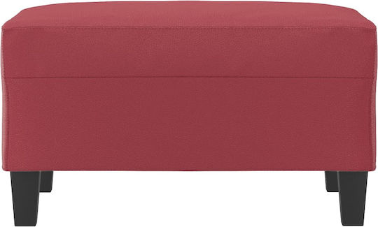 Fußhocker Mit Künstliches Leder Burgundisch 70x55x41cm