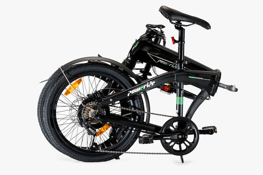 Revoil Poweride Folding 20" Black Foldable Electric City Bike