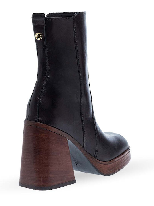 Women's Ankle Boots with High Heel Black