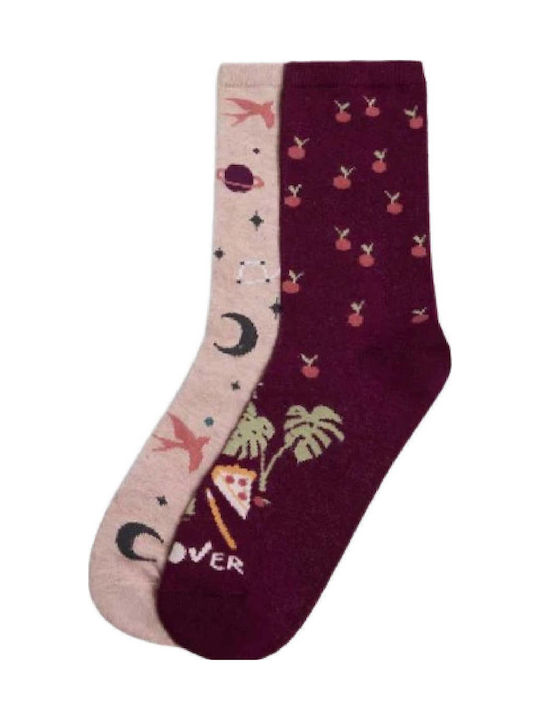 Ysabel Women's Patterned Socks Pink