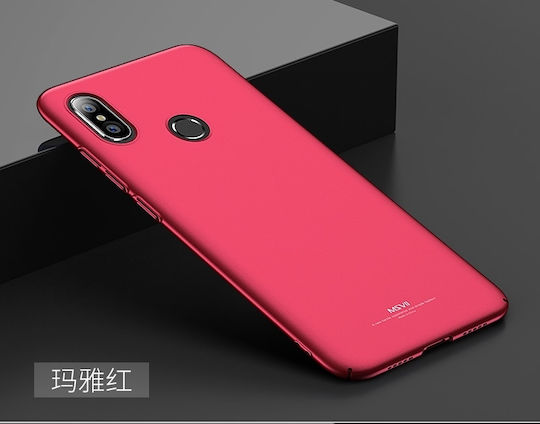 Mi A2 Mi 6X Simple Ultra-Thin Rigid Back Cover Plastic Roșu (Xiaomi Mi 6X/Mi A2)
