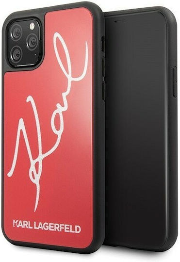 Karl Lagerfeld Signature Back Cover Πλαστικό Κόκκινο (iPhone 11 Pro)
