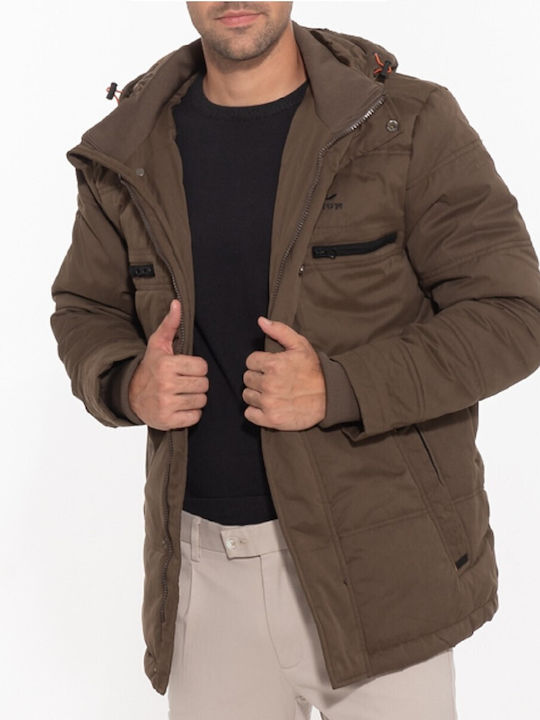 Men's Jacket Plus Size CASTOR brown color