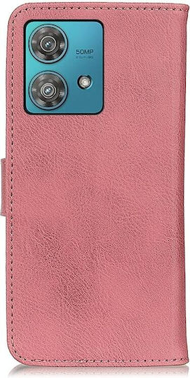 Neo Brieftasche Leder Rosa (Motorola Edge 40)