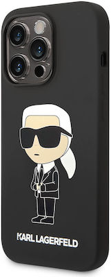 Karl Lagerfeld Liquid Back Cover Silicone Black (iPhone 15 Pro)