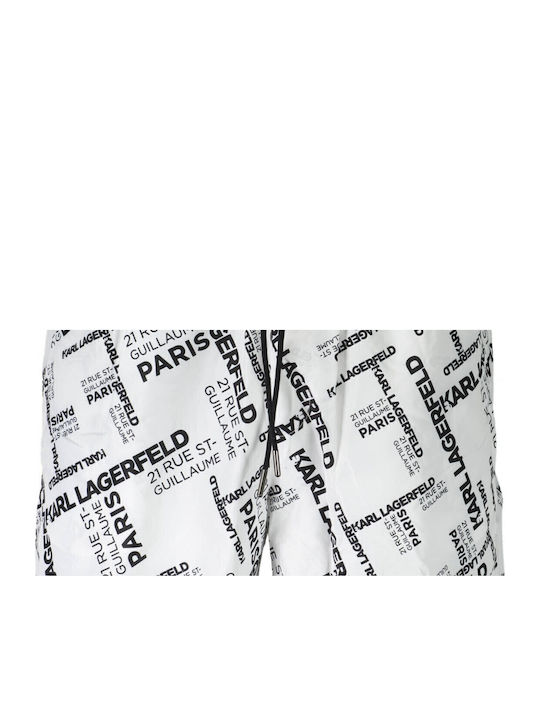 Men's Swimwear Shorts White with Patterns