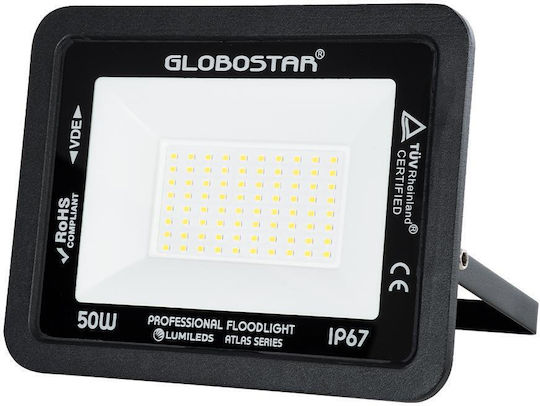 GloboStar Atlas Waterproof LED Floodlight 50W Natural White 4500K IP67