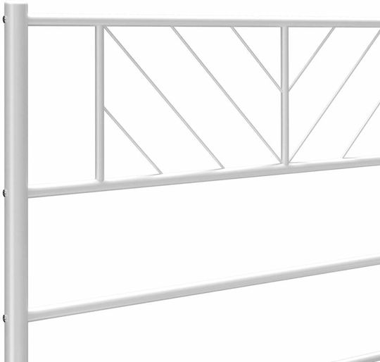 vidaXL Metallic White Bed Headboard 95x90cm