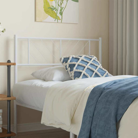 vidaXL Metallic White Bed Headboard 95x90cm