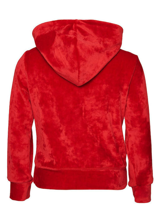 SugarFree Kinder-Strickjacke mit Kapuze ROT