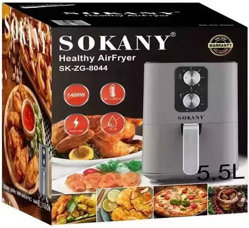 Sokany Heißluftfritteuse 5.5Es Gray SK-ZG-8044