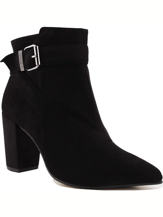 Stefania Suede Women's Ankle Boots Black