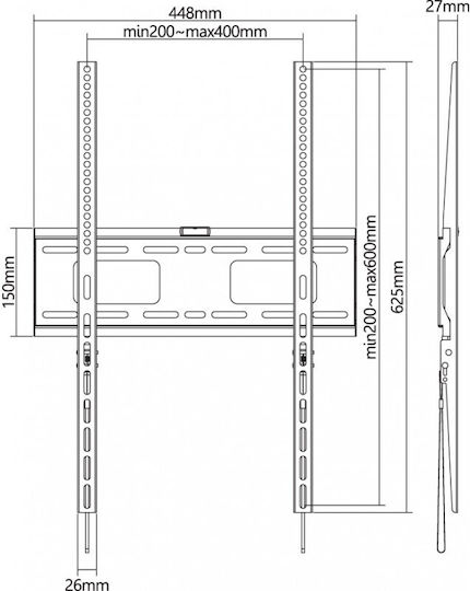 Reflecta Plano Portrait 75-4060 23167 Wandhalterung für Fernseher bis 75" und 75kg