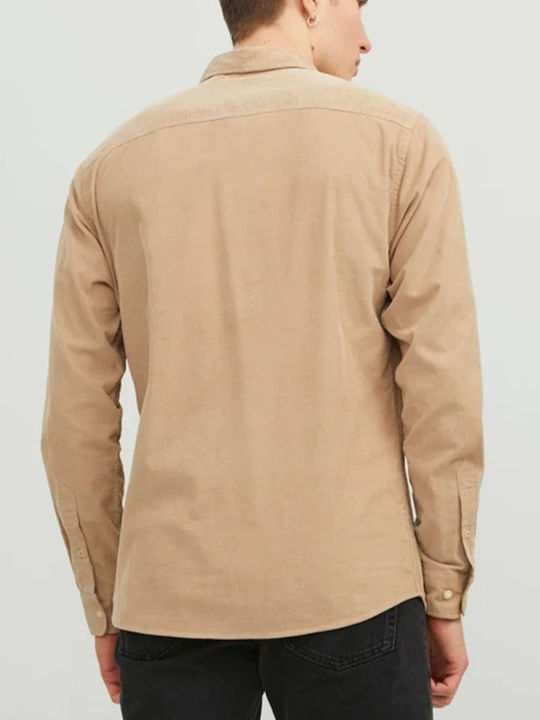 Long-sleeved Corduroy Shirt Crockery