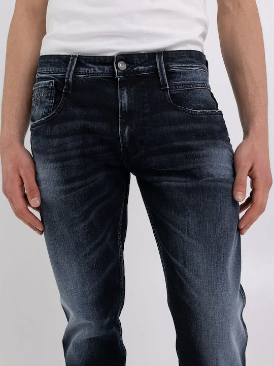 Men's Jeans Pants with Slim Fit Dark Blue