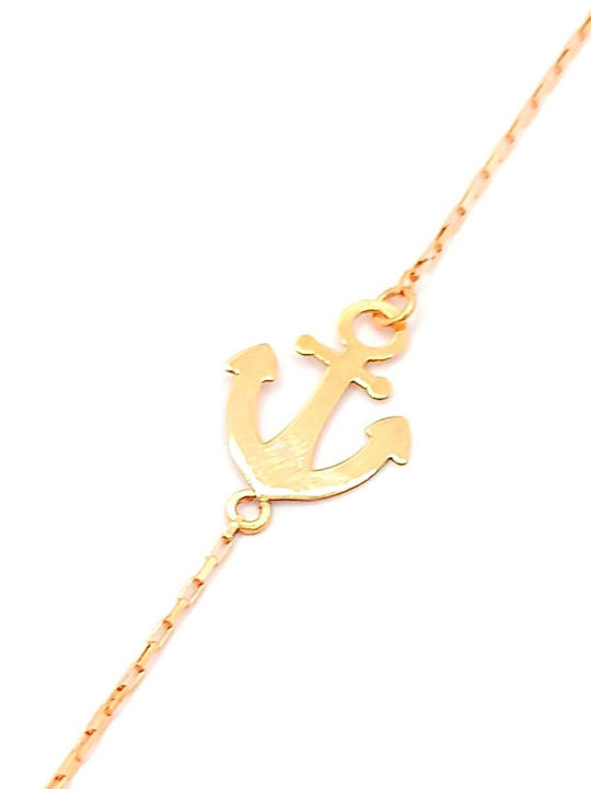 PS Silver Bracelet Chain with design Anchor made of Silver Gold Plated