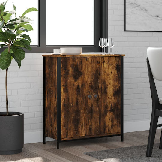 Μπουφές Ξύλινος Καπνιστή Δρυς 70x30x80cm