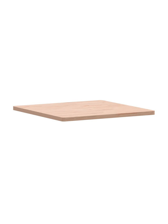 vidaXL Square Table Surface made of Solid Wood in Beige Color 70x70x2.5cm 355957 1pcs
