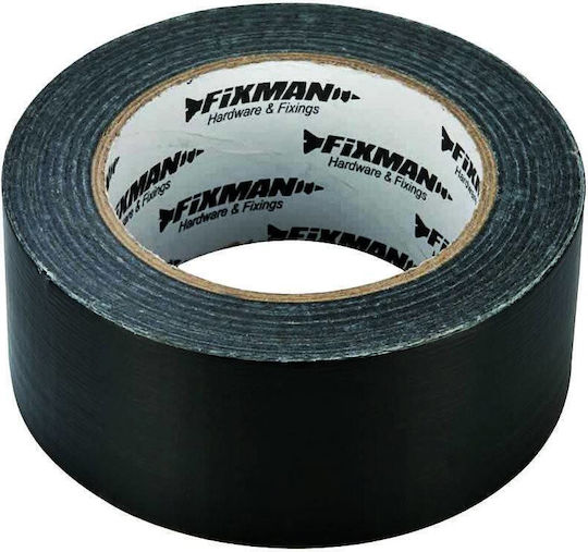 Fixman Αυτοκόλλητη Υφασμάτινη Ταινία Μαύρη 50mx50mm