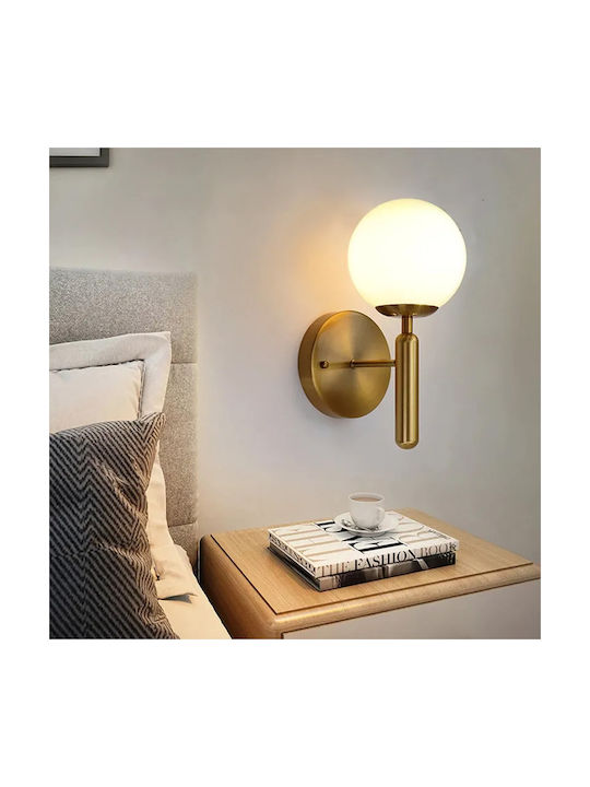 Globobox Lamp Wall with Socket E27 Bronze 14x20x36cm